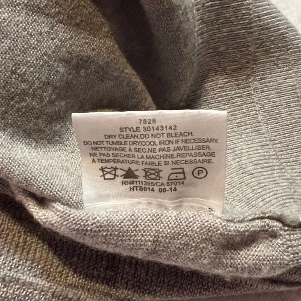 Tory Burch grey merino wool boyfriend full cardigan